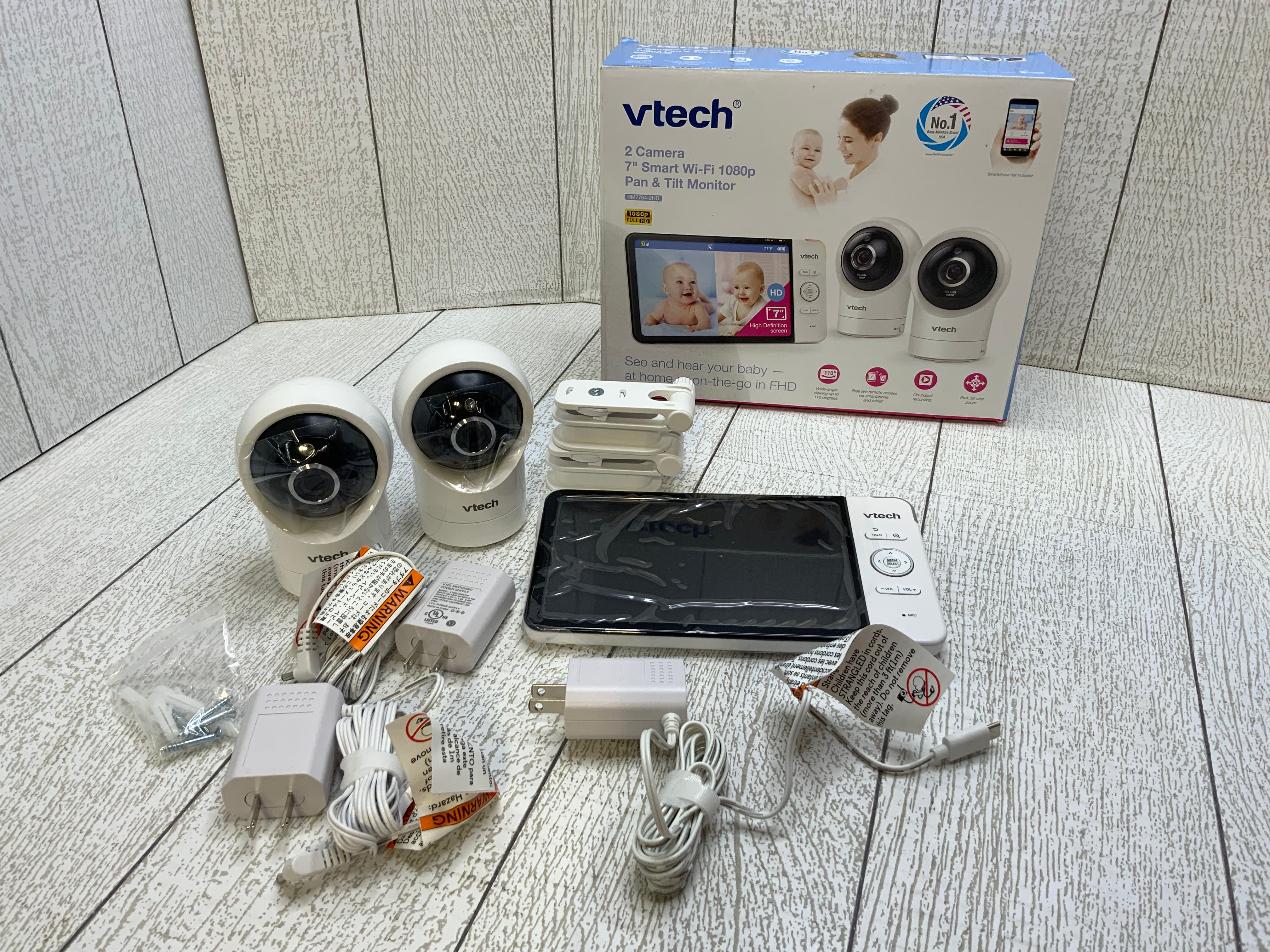 VTech RM7764-2HD 1080p Smart WiFi Remote Access 2 Camera BabyMonitor (7953526685934)